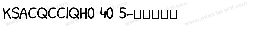 KSACQCCIQH0 40 5字体转换